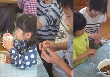 手でこねながらの「みそまる」づくり