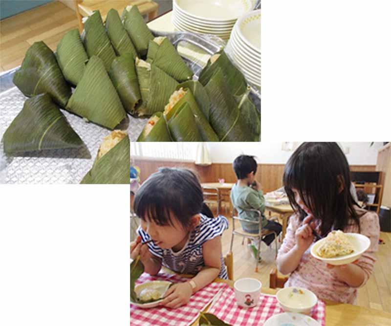 子供の日メニューのちまき