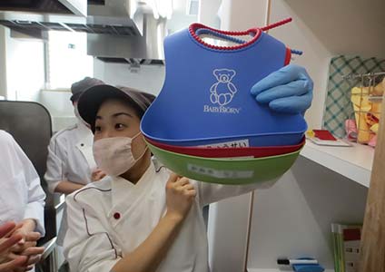 園児たちのエプロン